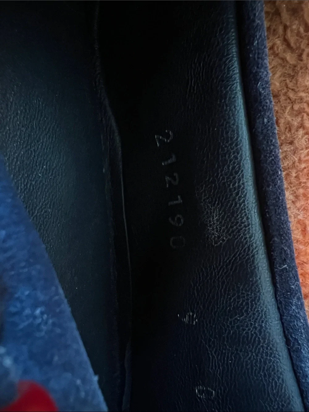 Gucci Navy Suede Tassel Loafers with Bead Accents 212190